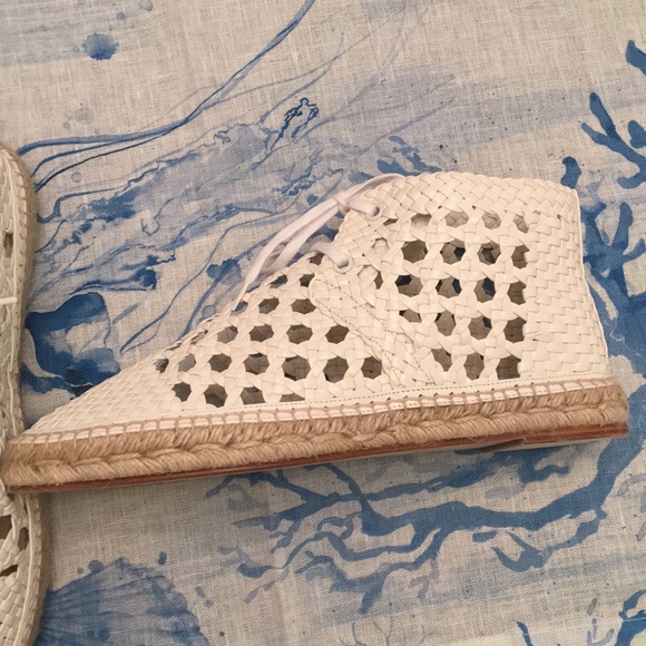 Celine leather woven Espadrille Sneakers 40 New - Picture 2 of 5